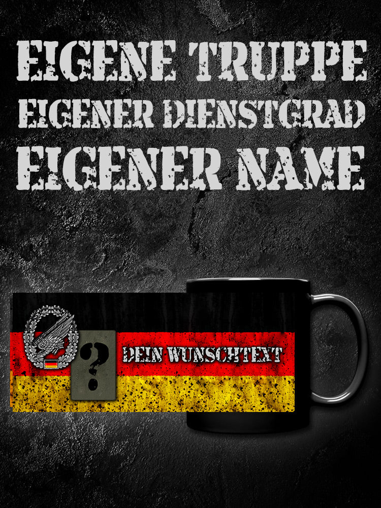 "DE Flagge" Custom Tasse Schwarz