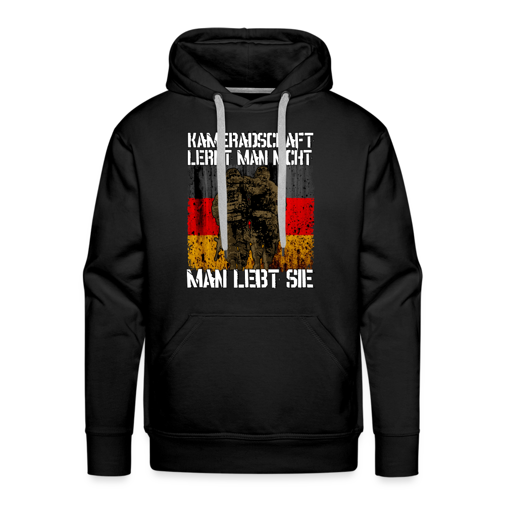 "Kameradschaft lernt man nicht" Hoodie - Schwarz