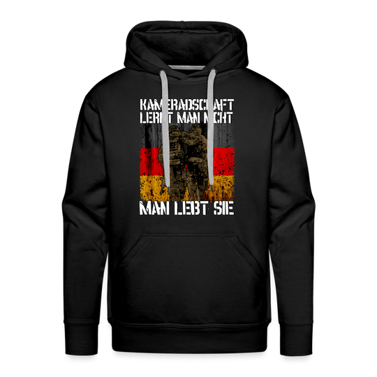 "Kameradschaft lernt man nicht" Hoodie - Schwarz