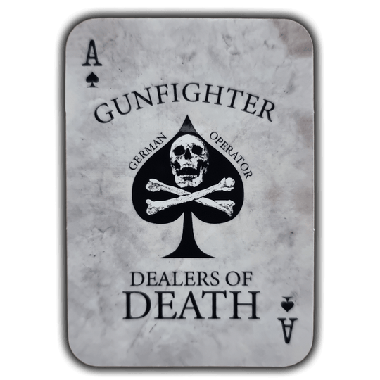 "Gunfighter Deathcard" Premium Sticker