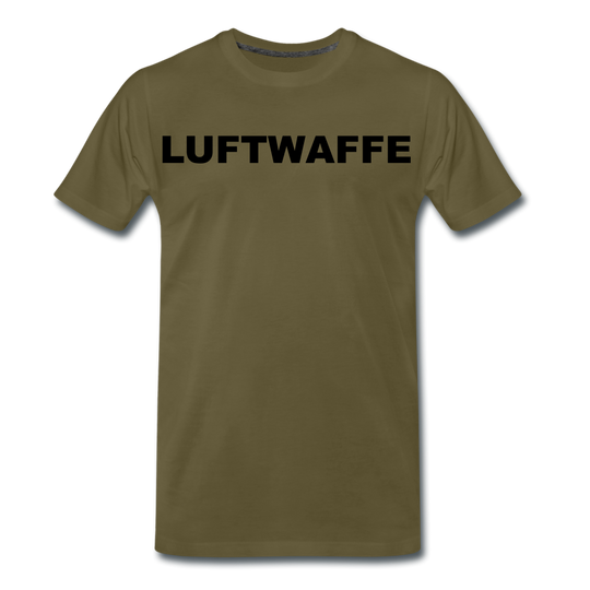 "LUFTWAFFE" Premium Flock Shirt Dunkel - Khaki