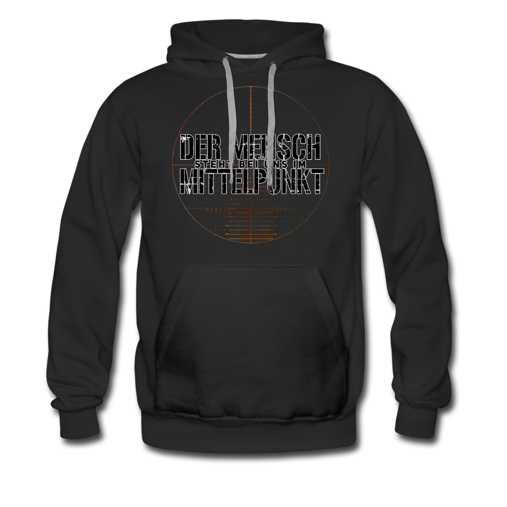 "Mittelpunkt" Premium Hoodie - Schwarz