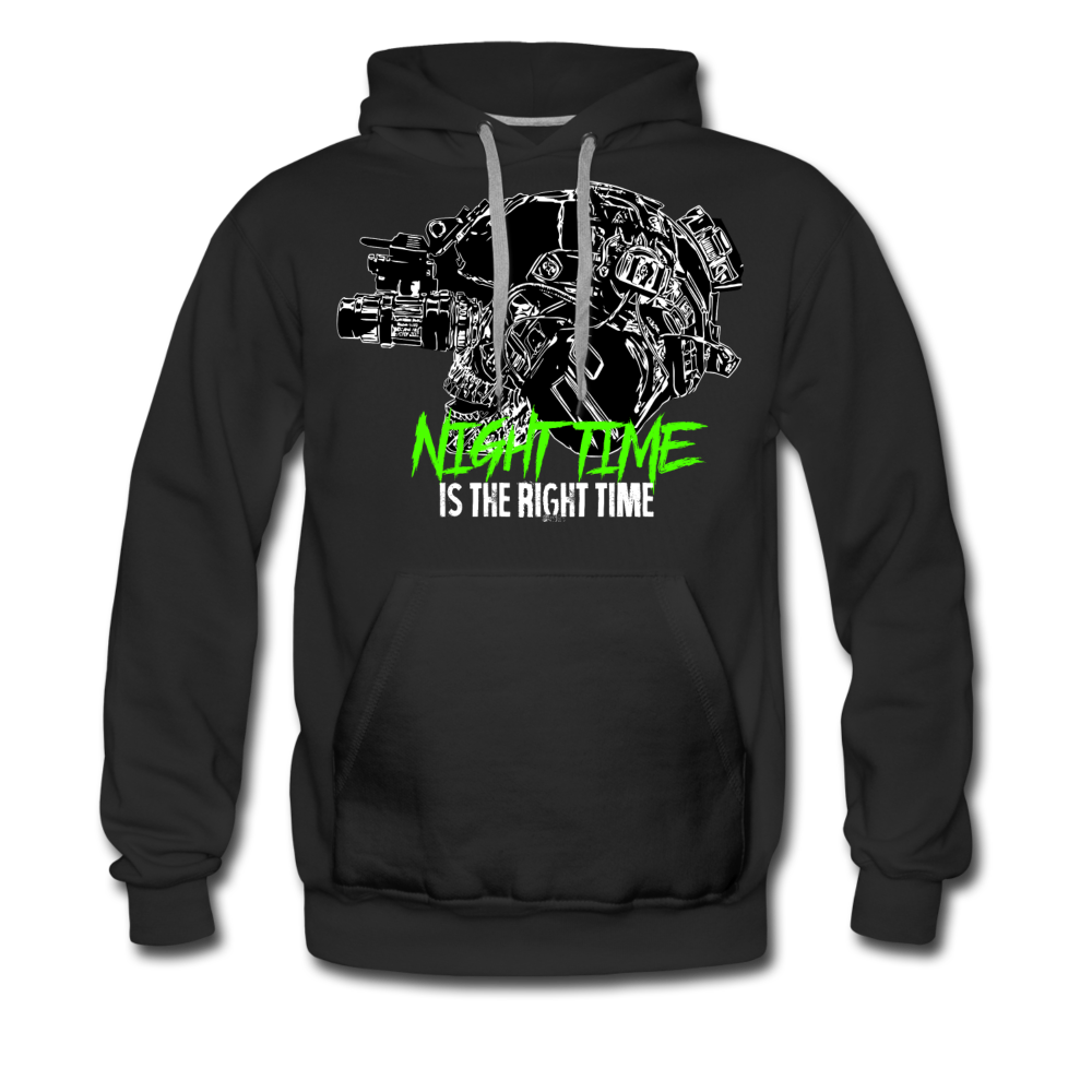 "Night Time" Premium Hoodie - Schwarz